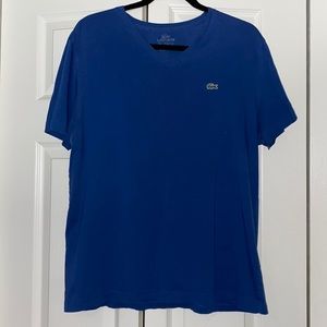 Lacoste Men's V-Neck Blue T-Shirt